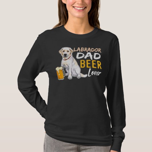 Labrador Vater Beer T-Shirt (Vorderseite)