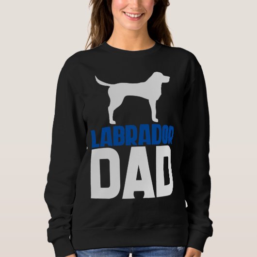 Labrador Vater Blue Sweatshirt (Vorderseite)