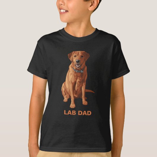 Labrador Vater Fox Red Yellow Labrador Retriever D T-Shirt (Vorderseite)