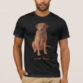 Labrador Vater Fox Red Yellow Labrador Retriever D T-Shirt (Vorderseite)