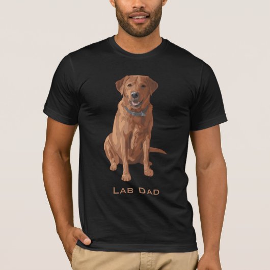 Labrador Vater Fox Red Yellow Labrador Retriever D T-Shirt (Vorderseite)