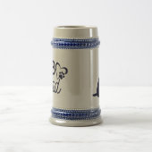 "Labrador Vater", Grau & Blue Bierstein Bierglas (Mittel)