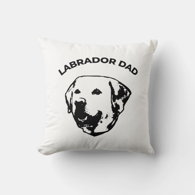 Labrador Vater Kissen (Vorderseite)