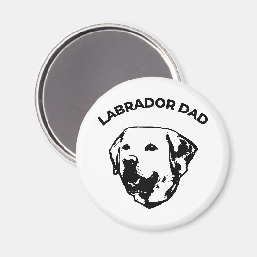 Labrador Vater Magnet (Vorderseite/Rückseite)