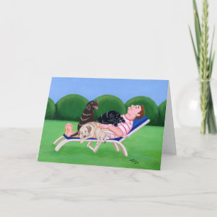 Labrador-Vater-Malerei Karte