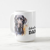 Labrador VATER Niedlich Dog Lover Black Lab Retrie Kaffeetasse (Vorderseite Links)