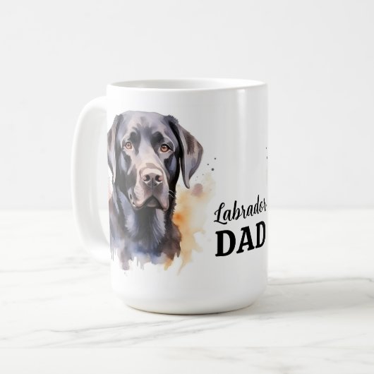 Labrador VATER Niedlich Dog Lover Black Lab Retrie Kaffeetasse (Vorderseite Links)