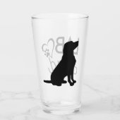 "Labrador Vater" Pint Glass Glas (Rückseite)