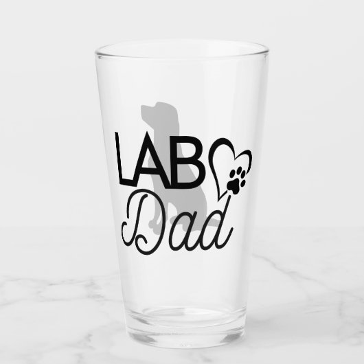 "Labrador Vater" Pint Glass Glas (Vorderseite)