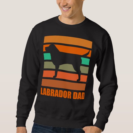 Labrador Vater Retro Sweatshirt (Vorderseite)