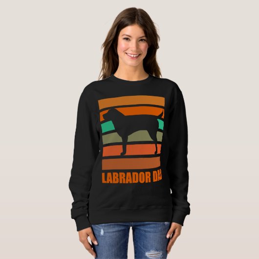 Labrador Vater Retro Sweatshirt (Vorne ganz)