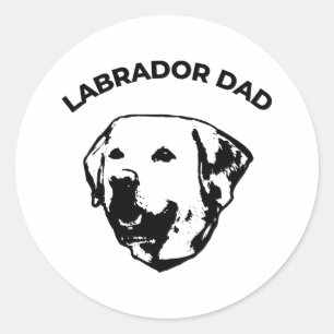Labrador Vater Runder Aufkleber