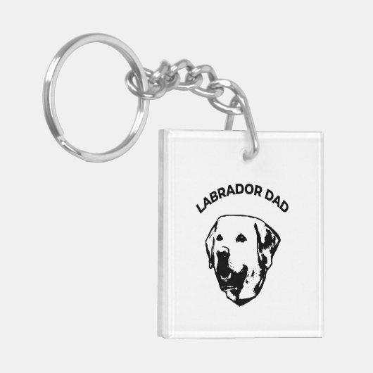 Labrador Vater Schlüsselanhänger (Vorderseite links)