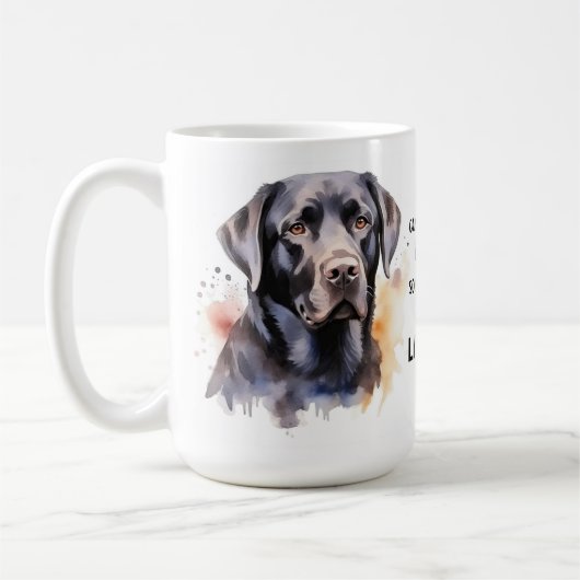 Labrador Vater - Schwarzer Lab Hundelover - Vatert Kaffeetasse (Links)