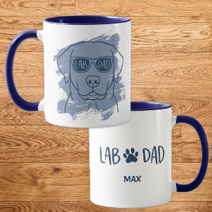 Labrador-Vater-Tasse mit individuellem Namen und E Tasse