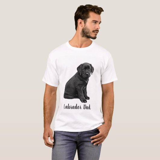 Labrador Vater - Vater für das Schwarze Labor T-Shirt (Vorne ganz)