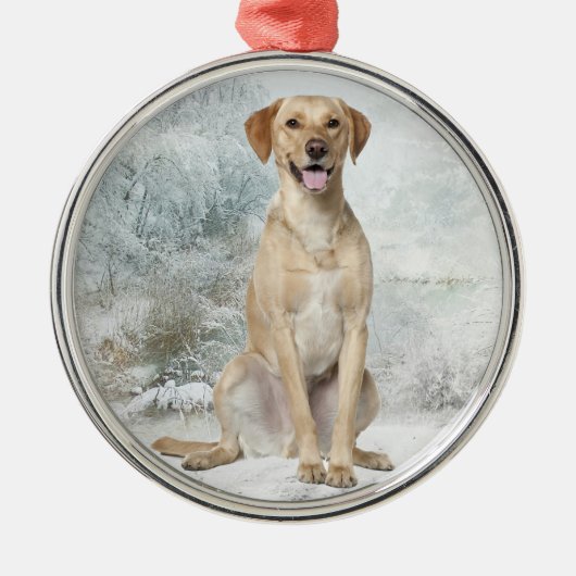 Labrador-Verzierung Ornament Aus Metall (Vorne)