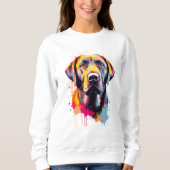 Labrador Vibranor und farbenfroh Sweatshirt (Vorderseite)