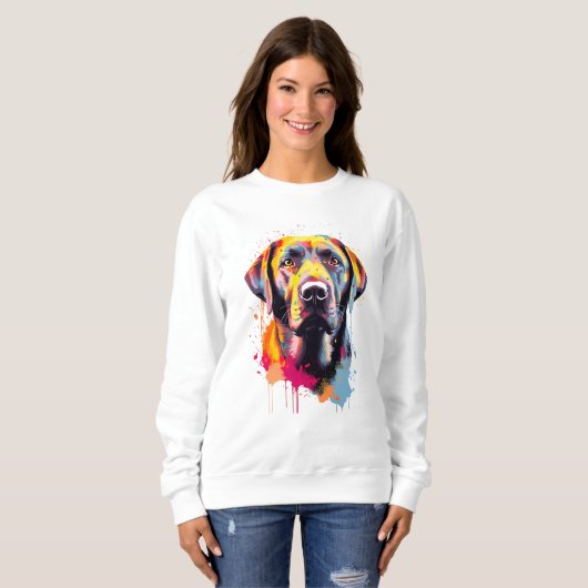 Labrador Vibranor und farbenfroh Sweatshirt (Vorne ganz)