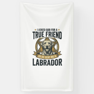 Labrador Wahrer Freund Vintage Hundeliebhaber Desi Banner