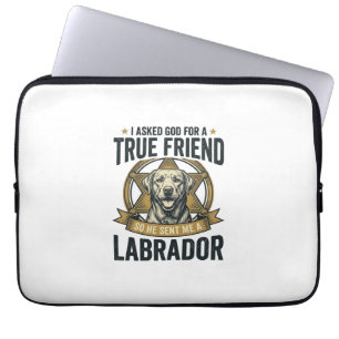 Labrador Wahrer Freund Vintage Hundeliebhaber Desi Laptopschutzhülle