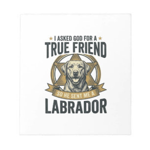 Labrador Wahrer Freund Vintage Hundeliebhaber Desi Notizblock