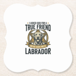Labrador Wahrer Freund Vintage Hundeliebhaber Desi Untersetzer