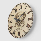 Labrador Wanduhr (Winkel)
