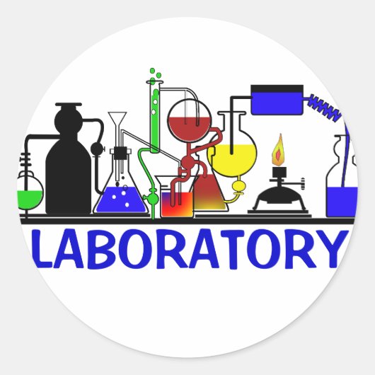 LABRADOR WARE - LABOR-GLASSWARE-EINSTELLERKLEBER RUNDER AUFKLEBER (Vorderseite)