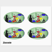 LABRADOR WARE - LABOR GLASSWARE MAD WISSENSCHAFTLE OVALER AUFKLEBER (Blatt)