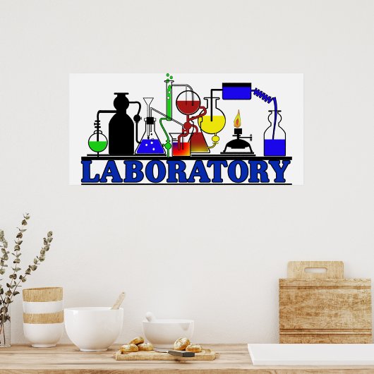 LABRADOR WARE LABOR GLASSWARE SETUP POSTER (Küche)