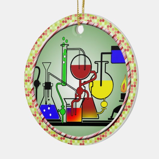 LABRADOR-WAREN - LABORglaswaren-WÜTENDER Keramik Ornament (Links)