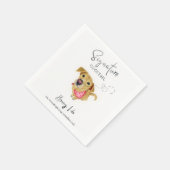 Labrador Watercolor Cocktail Napkin Serviette (Ecke)