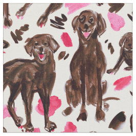 LABRADOR-Watercolor-Labrador-Retriever-Hund Stoff