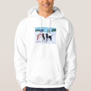 Labrador-Weihnachten mit Schneemann Hoodie