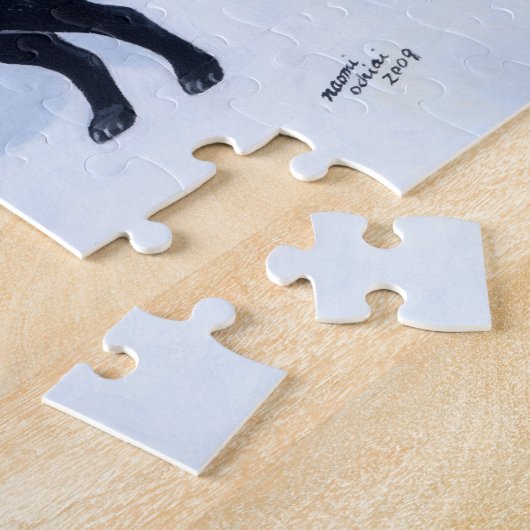 Labrador-Weihnachten mit Schneemann Puzzle (Seite)