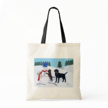 Labrador Weihnachten mit Snowman