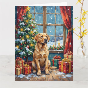 Labrador-Weihnachten unter dem Baum Karte
