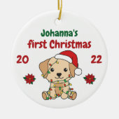 Labrador Weihnachten Weihnachten Keramik Ornament (Vorne)