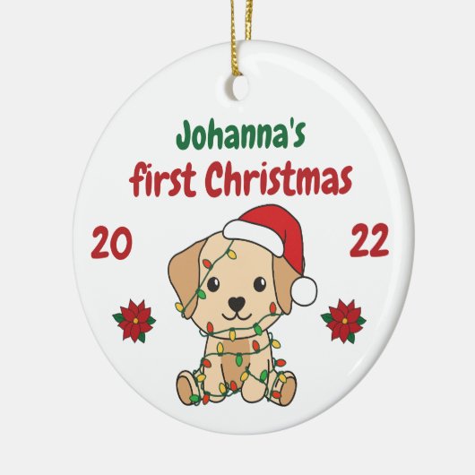 Labrador Weihnachten Weihnachten Keramik Ornament (Links)