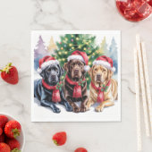 Labrador-Weihnachts-Papier-Serviette Serviette (Beispiel)