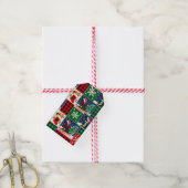 Labrador-Weihnachts-Patchwork-Quilt Geschenkanhänger (Mit Garn)