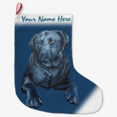 Labrador Weihnachts-Strumpf Personalize Hund Strum Großer Weihnachtsstrumpf (Vorderseite)