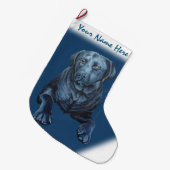 Labrador Weihnachts-Strumpf Personalize Hund Strum Großer Weihnachtsstrumpf (Vorderansicht (hängend))