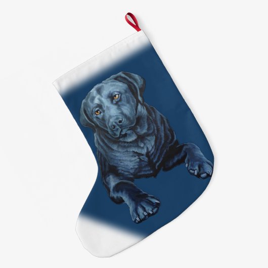 Labrador Weihnachts-Strumpf Personalize Hund Strum Großer Weihnachtsstrumpf (Rückseite (Hängend))