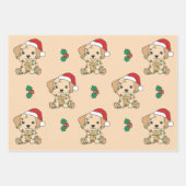 Labrador Weihnachts-Wintertiere Holiday Dog Geschenkpapier Set (Vorderseite)