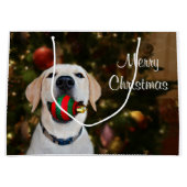 Labrador-Weihnachtsball Große Geschenktüte (Vorderseite)