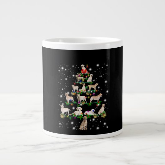 Labrador Weihnachtsbaum bedeckt durch Blitzlicht Jumbo-Tasse (Vorderseite)