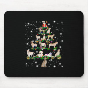 Labrador Weihnachtsbaum bedeckt durch Blitzlicht Mousepad
