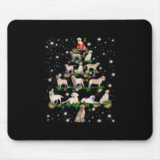 Labrador Weihnachtsbaum bedeckt durch Blitzlicht Mousepad (Vorne)